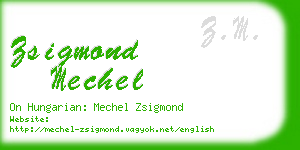 zsigmond mechel business card
